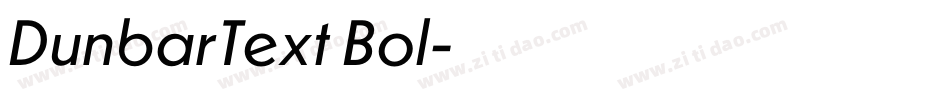 DunbarText Bol字体转换
